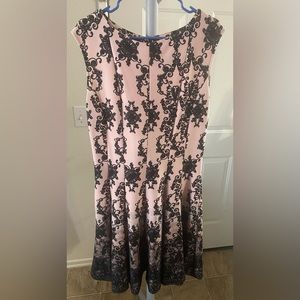 Pink and black dress - Size 16